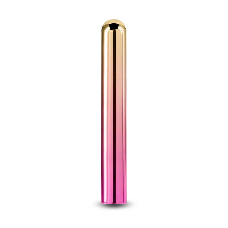 Chroma Sunrise - Large - Metallic Pink/Gold 13.8 cm USB Rechargeable Vibrator - NSN-0305-40