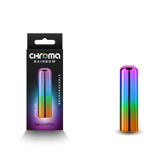 Chroma Rainbow - Small - Metallic Rainbow 6.8 cm USB Rechargeable Bullet - NSN-0305-50