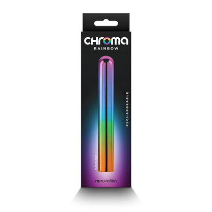 Chroma Rainbow - Large - Metallic Rainbow 13.8 cm USB Rechargeable Vibrator - NSN-0305-70