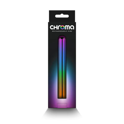 Chroma Rainbow - Large - Metallic Rainbow 13.8 cm USB Rechargeable Vibrator - NSN-0305-70