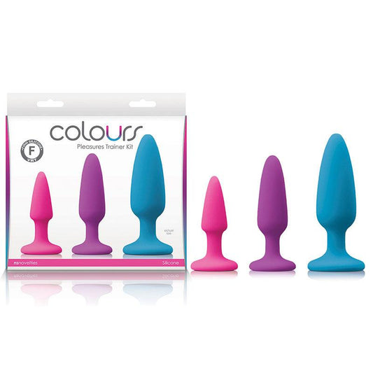 Colours Pleasures Trainer Kit - Coloured Butt Plugs - Set of 3 Sizes - NSN-0413-09