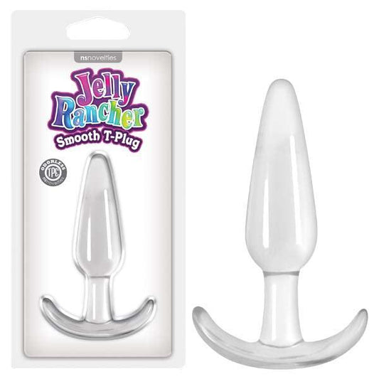 Jelly Rancher Smooth T-Plug - Clear 11 cm (4.3'') Butt Plug - NSN-0451-11