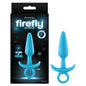 Firefly Prince - Glow-in-Dark Blue 10.9 cm Small Butt Plug with Ring Bull - NSN-0476-17