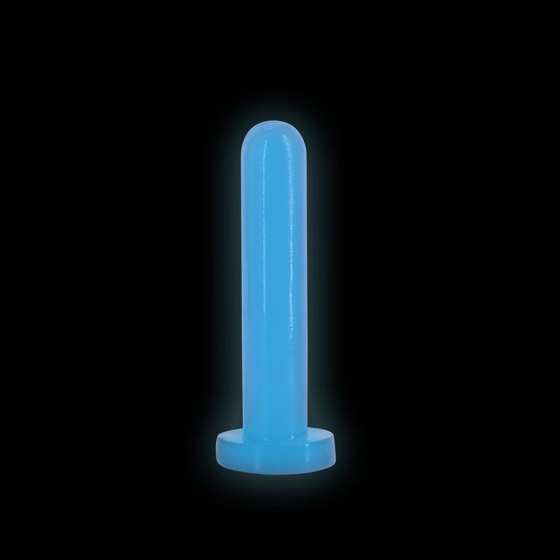 Firefly - Thrill - Blue - Small - Glow in Dark Blue 15.5 cm Small Dildo - NSN-0478-07