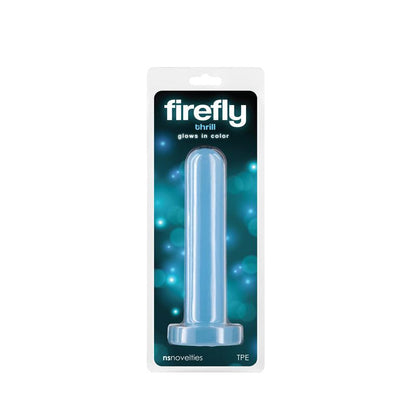 Firefly - Thrill - Blue - Small - Glow in Dark Blue 15.5 cm Small Dildo - NSN-0478-07