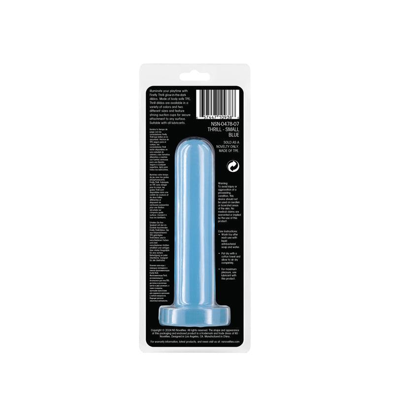 Firefly - Thrill - Blue - Small - Glow in Dark Blue 15.5 cm Small Dildo - NSN-0478-07