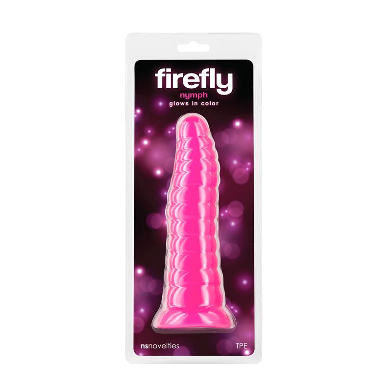 Firefly - Nymph - Pink - Glow in Dark Pink 18.8 cm Dildo - NSN-0479-04