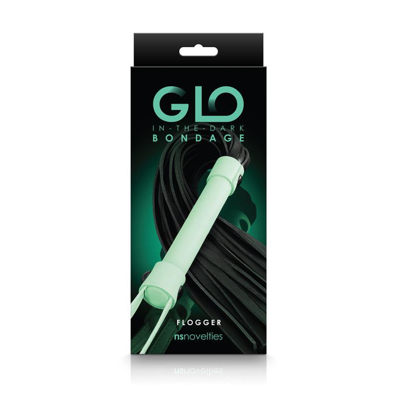 GLO Bondage Flogger - Glow In Dark Whip - NSN-0497-88