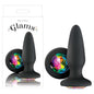 Glams - Black 10.4 cm (4'') Butt Plug with Rainbow Sparkling Gem - NSN-0510-69