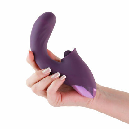 INYA Caprice - Purple - Purple 17.7 cm USB Rechargeable Vibrator with Clitoral Thumper - NSN-0552-35