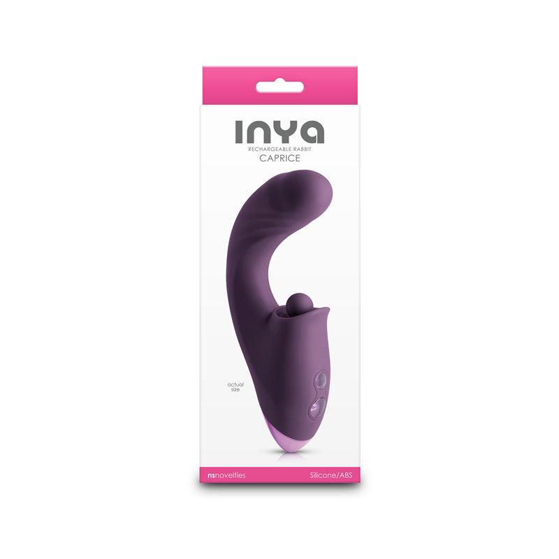 INYA Caprice - Purple - Purple 17.7 cm USB Rechargeable Vibrator with Clitoral Thumper - NSN-0552-35