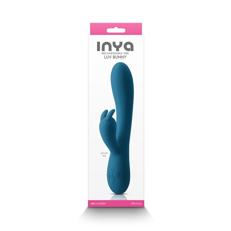 INYA Luv Bunny - Dark Teal - Dark Teal 20.2 cm USB Rechargeable Rabbit Vibrator - NSN-0553-77