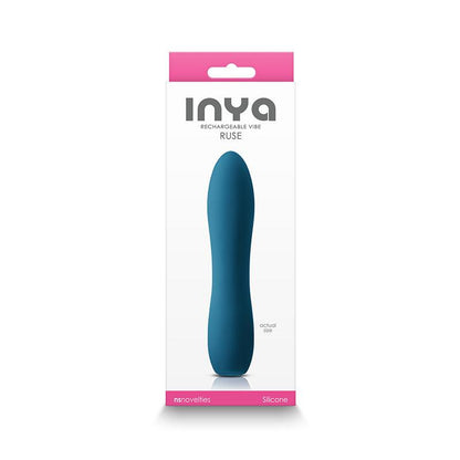 INYA Ruse - Teal - Teal 13.8 cm USB Rechargeable Vibrator - NSN-0554-07