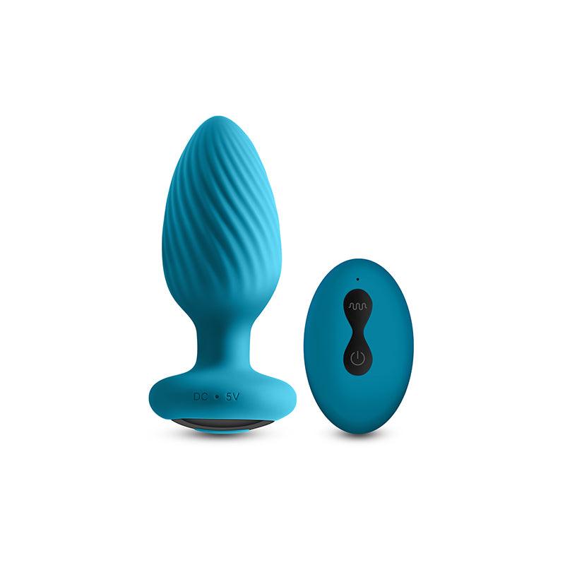 INYA Alpine 2.0 - Teal - Teal 10.7 cm USB Rechargeable Butt Plug with Wireless Remote - NSN-0558-47