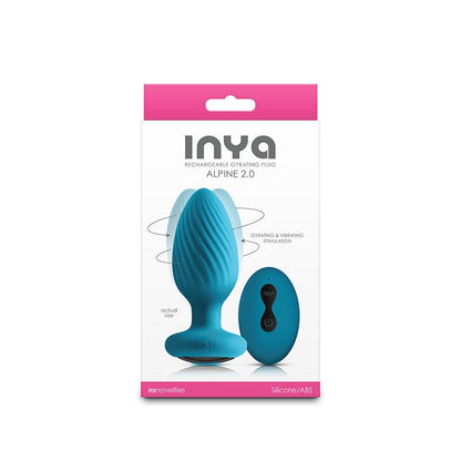 INYA Alpine 2.0 - Teal - Teal 10.7 cm USB Rechargeable Butt Plug with Wireless Remote - NSN-0558-47