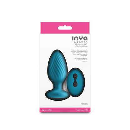 INYA Alpine 2.0 - Teal - Teal 10.7 cm USB Rechargeable Butt Plug with Wireless Remote - NSN-0558-47