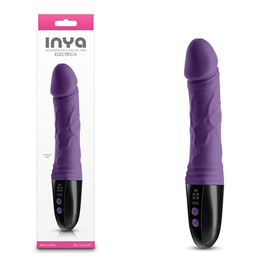 INYA Electrica - Purple - Purple 22.9 cm USB Rechargeable Vibrator - NSN-0560-25