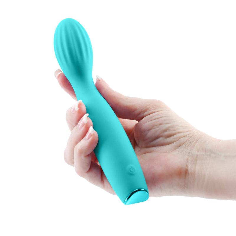 Revel Pixie - Teal - Teal 17.3 cm USB Rechargeable Vibrator - NSN-0675-27