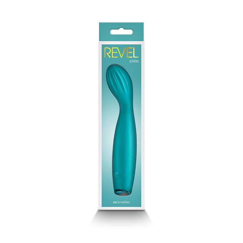 Revel Pixie - Teal - Teal 17.3 cm USB Rechargeable Vibrator - NSN-0675-27