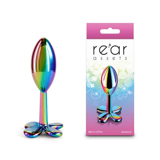 Rear Assets Clover - Multicolour - Multicoloured 9.2 cm Metallic Butt Plug - NSN-0967-09