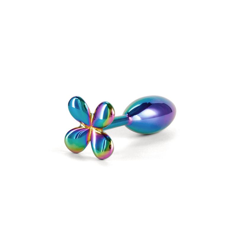 Rear Assets Clover - Multicolour - Multicoloured 9.2 cm Metallic Butt Plug - NSN-0967-09