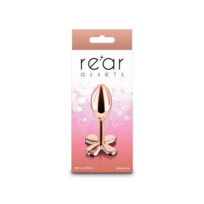 Rear Assets Clover - Rose Gold - Rose Gold 9.2 cm Metallic Butt Plug - NSN-0967-19