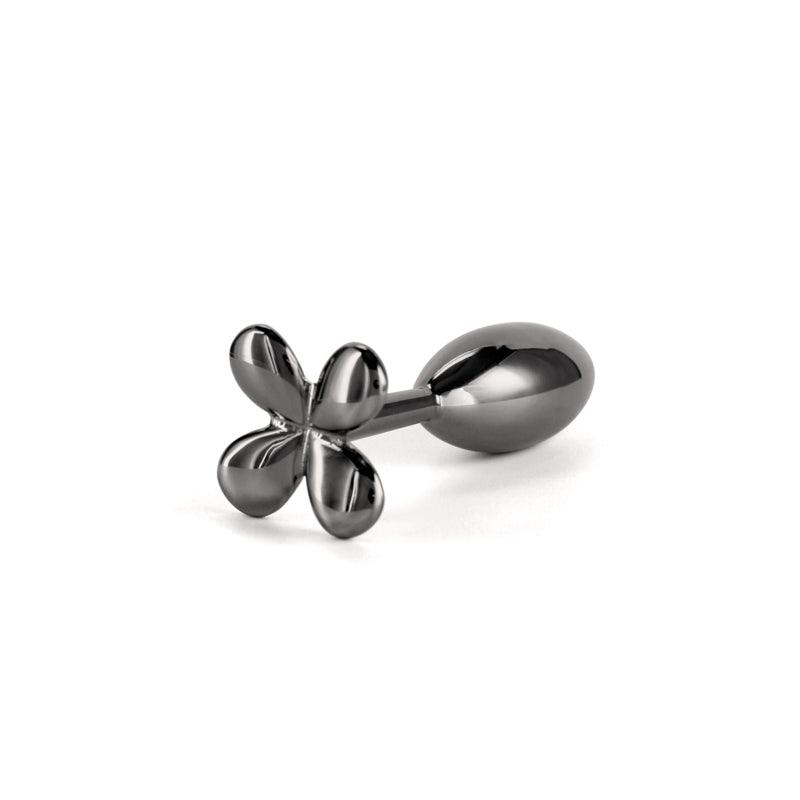 Rear Assets Clover - Gunmetal - Gunmetal 9.2 cm Metallic Butt Plug - NSN-0967-29