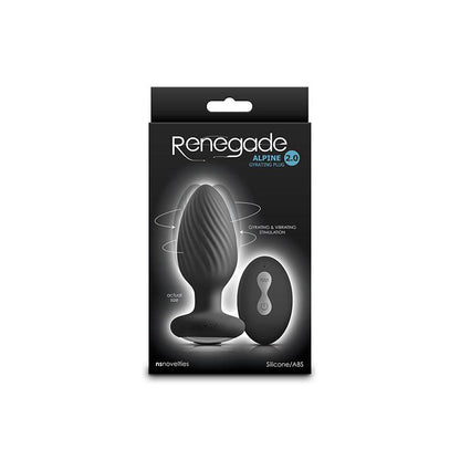 Renegade Alpine 2.0 - Black 10.7 cm USB Rechargeable Gyrating Anal Plug with Remote - NSN-1103-63