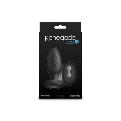 Renegade Alpine 2.0 - Black 10.7 cm USB Rechargeable Gyrating Anal Plug with Remote - NSN-1103-63