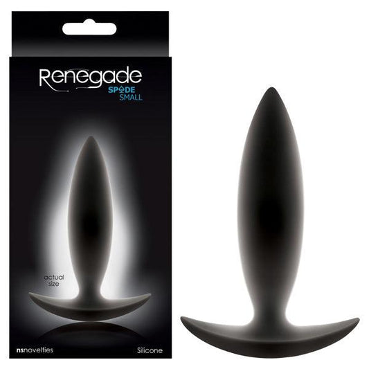 Renegade - Spades - Black 10 cm (4'') Small Butt Plug - NSN-1106-13