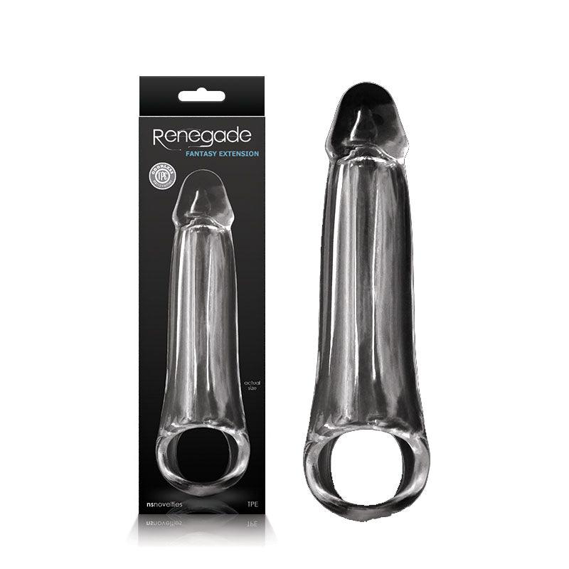 Renegade Fantasy Extenstion - Clear Medium Penis Extension Sleeve - NSN-1115-81