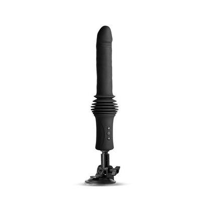 Renegade Super Stroker - Black - Black 36.8 cm USB Rechargeable Thrusting Vibrator with Remote Control & Stand - NSN-1119-13