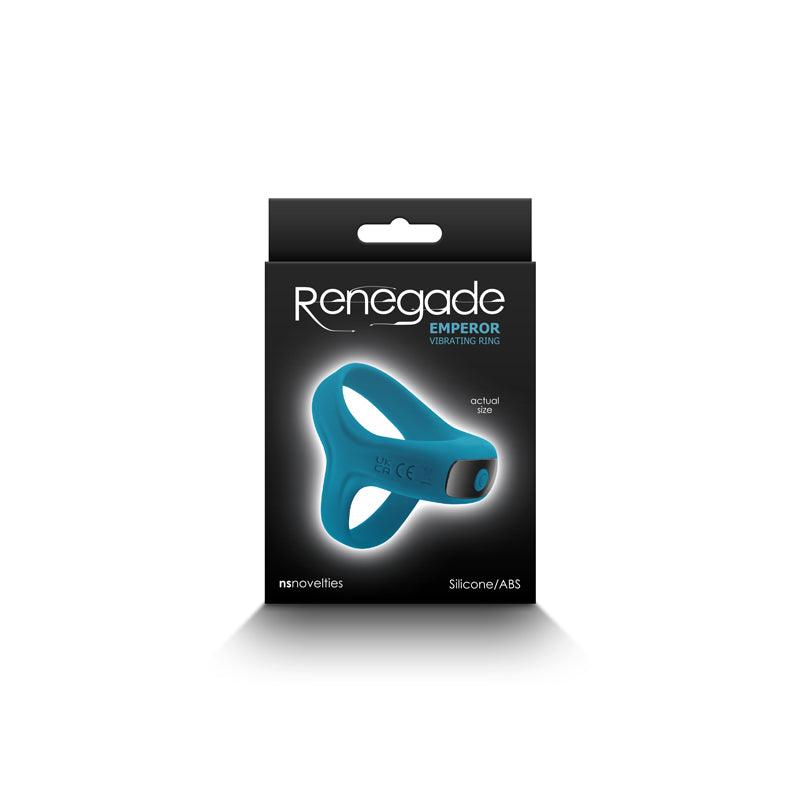 Renegade Emperor - Teal - Teal USB Rechargeable Vibrating Cock & Ball Rings - NSN-1119-37