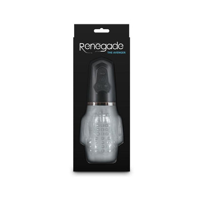 Renegade Avenger - Clear/Black USB Rechargeable Sucking Masturbator - NSN-1131-23