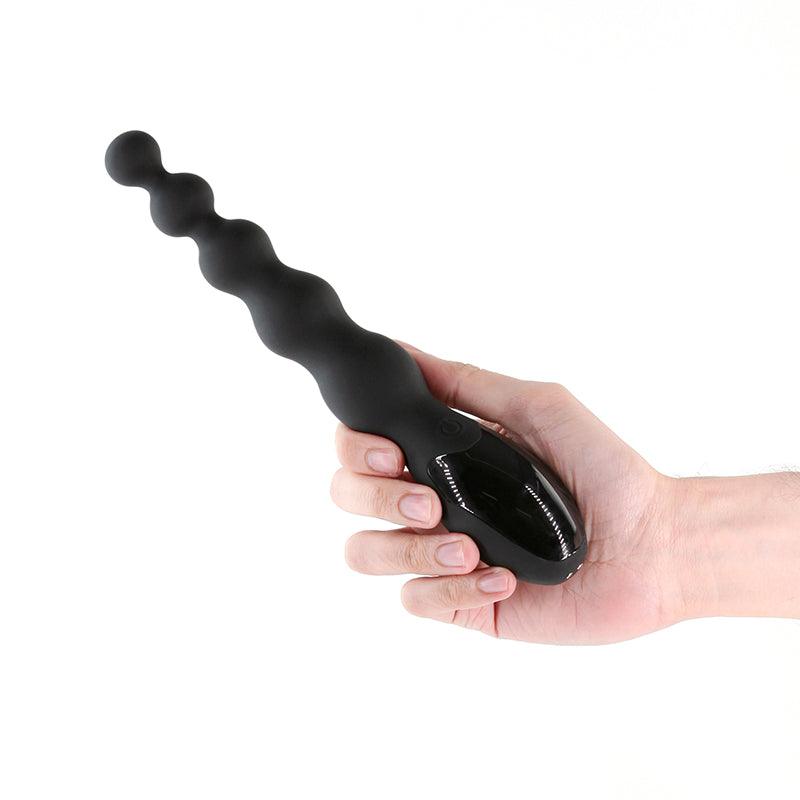 Renegade Virtua - Black - Black 23.9 cm USB Rechargeable Anal Vibrator - NSN-1160-13