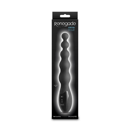 Renegade Virtua - Black - Black 23.9 cm USB Rechargeable Anal Vibrator - NSN-1160-13