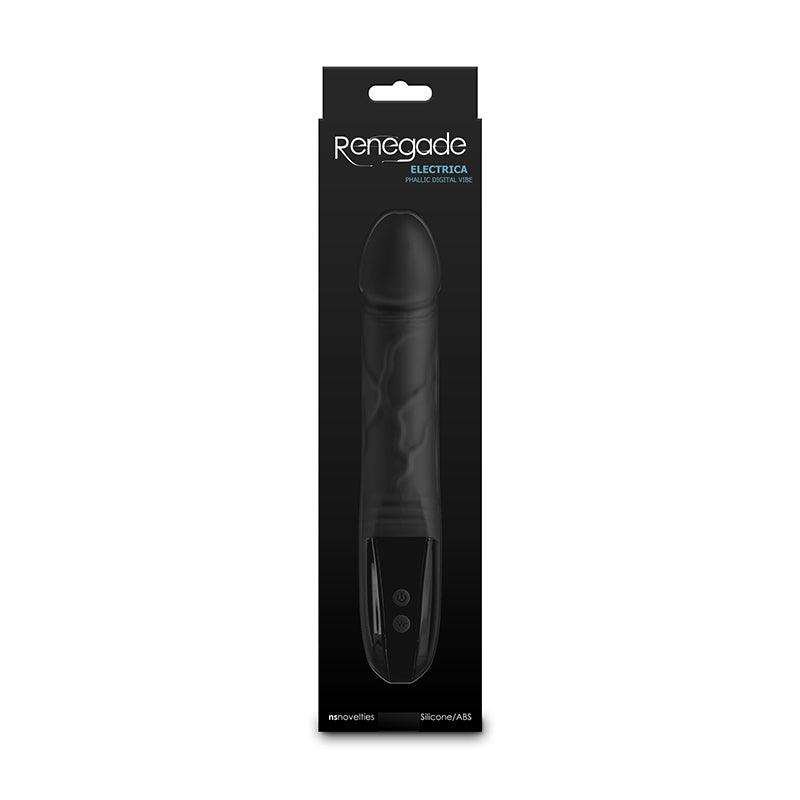 Renegade Electrica - Black - Black 22.9 cm USB Rechargeable Vibrator - NSN-1160-23