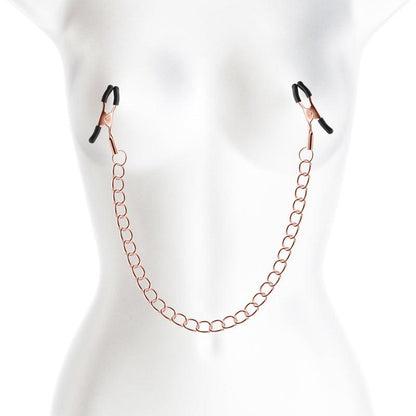 Bound Nipple Clamps - DC2 - Rose Gold - Rose Gold Nipple Clamps with Chain - NSN-1303-02