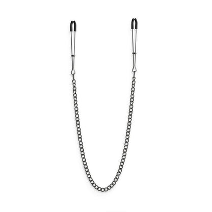 Bound Nipple Clamps - DC3 - Gunmetal - Gunmetal Nipple Clamps with Chain - NSN-1303-11