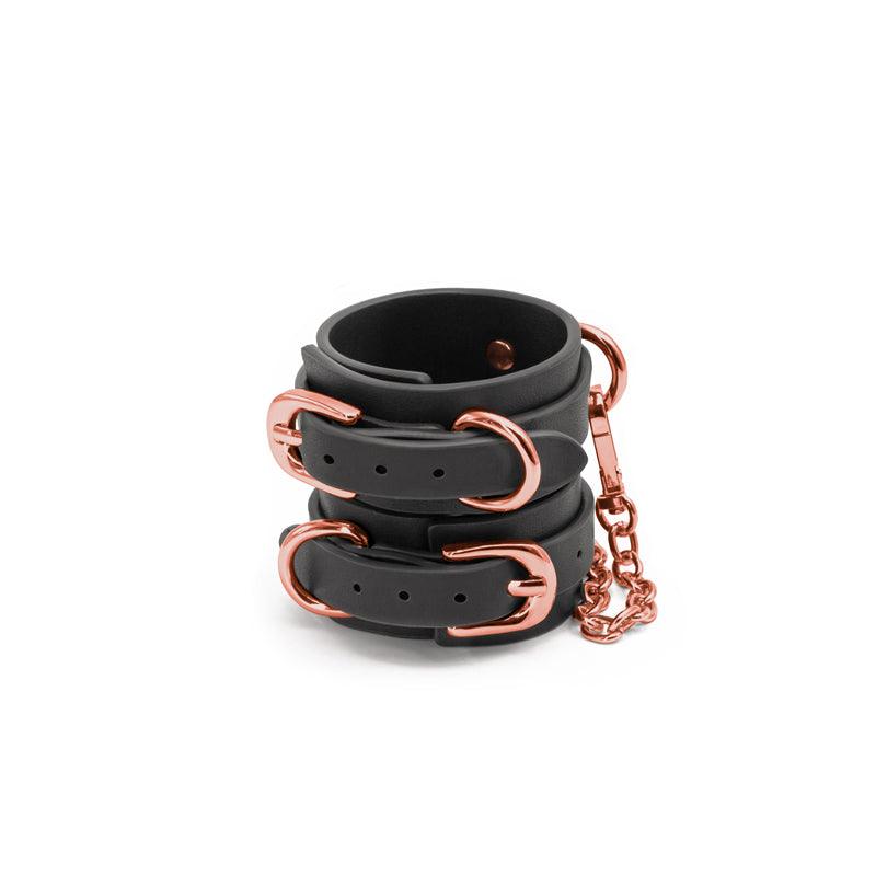 Bondage Couture Wrist Cuffs - Black - Black Restraints - NSN-1306-33