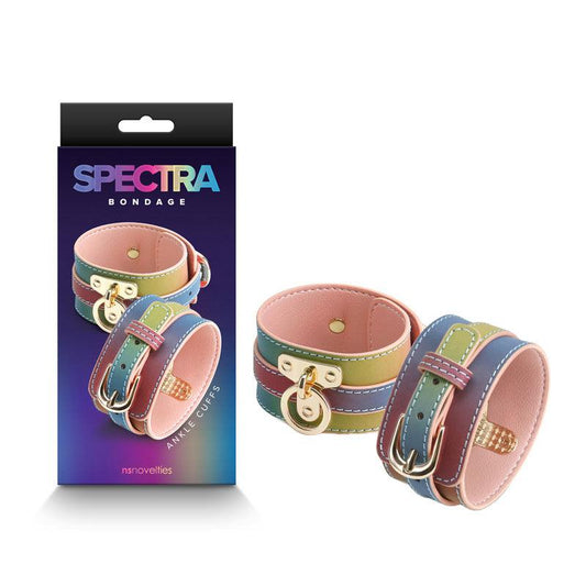 Spectra Bondage Ankle Cuffs - Rainbow - Rainbow Restraints - NSN-1311-04