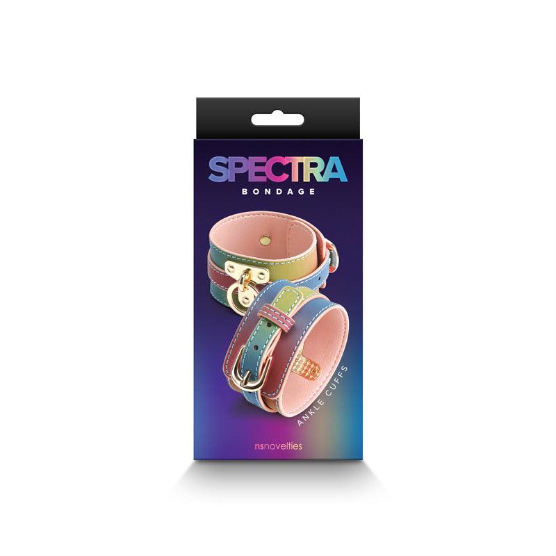 Spectra Bondage Ankle Cuffs - Rainbow - Rainbow Restraints - NSN-1311-04