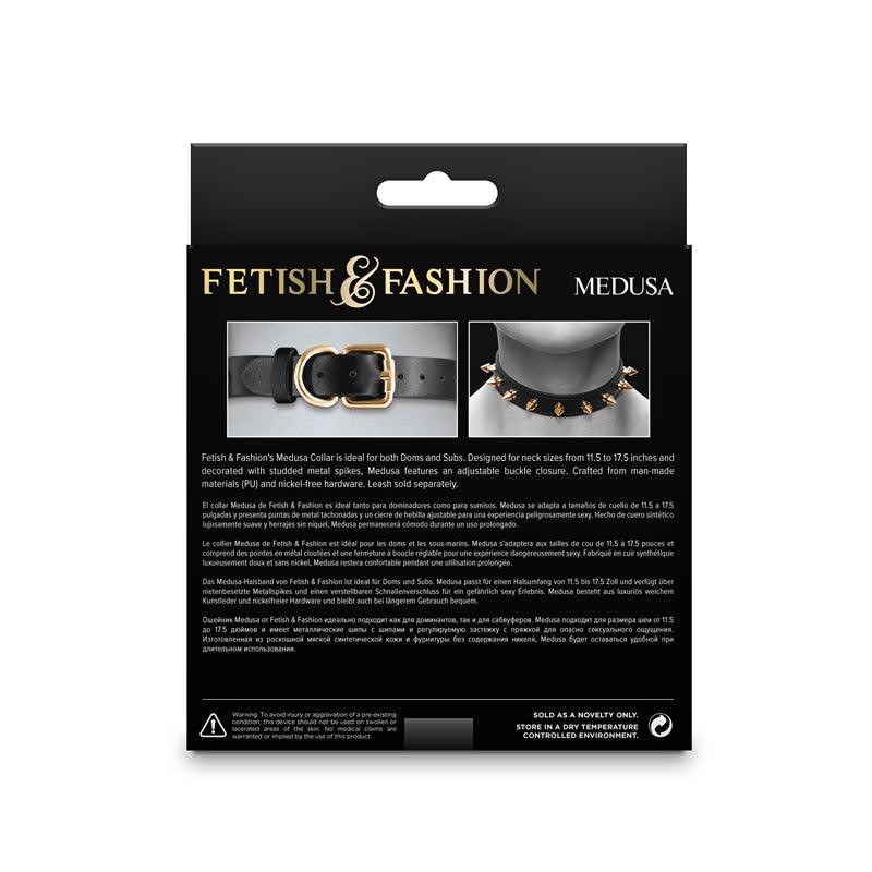 Fetish & Fashion - Medusa Collar - Black Spiked Collar - NSN-1800-63AP