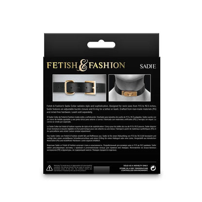 Fetish & Fashion - Sadie Collar - Black Collar - NSN-1800-83AP