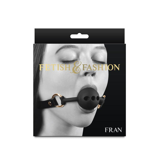 Fetish & Fashion - Fran - Black Breathable Mouth Restraint - NSN-1801-13AP