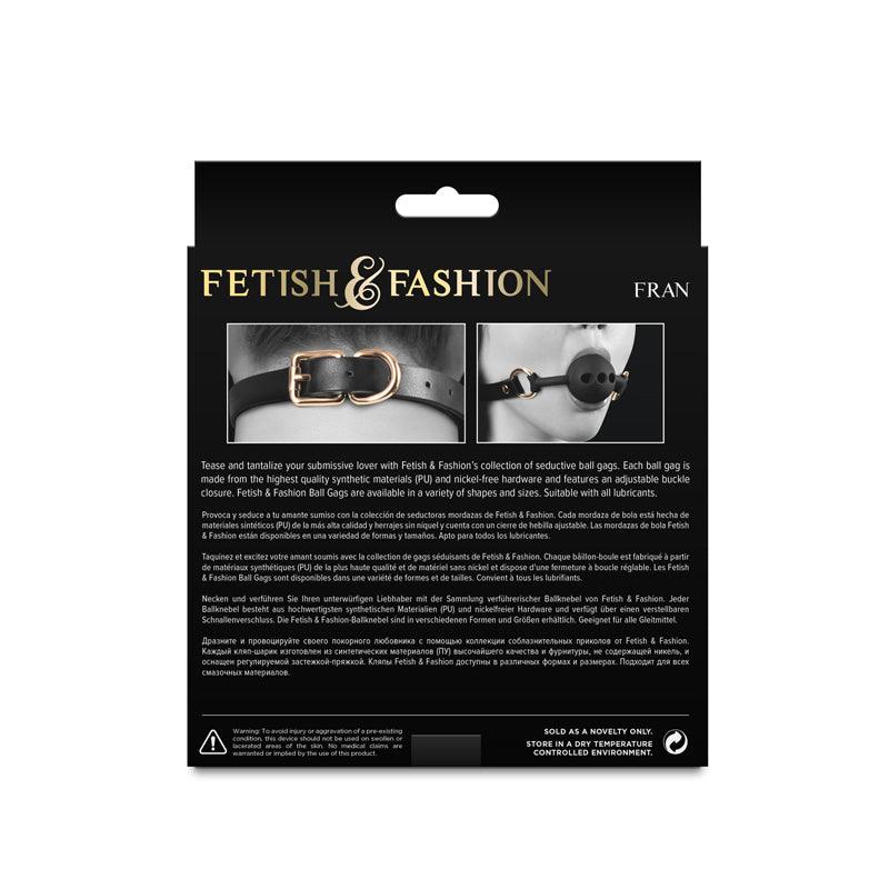 Fetish & Fashion - Fran - Black Breathable Mouth Restraint - NSN-1801-13AP