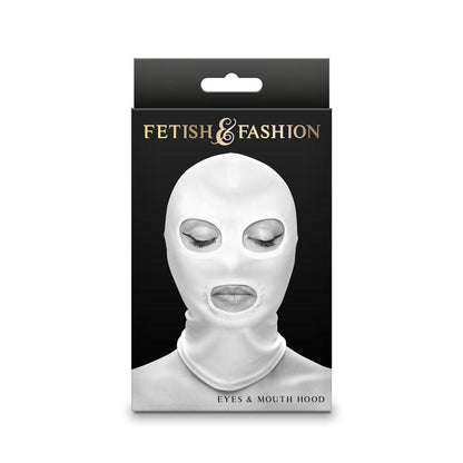 Fetish & Fashion - Eyes & Mouth Hood - White - White Hood - NSN-1803-11AP