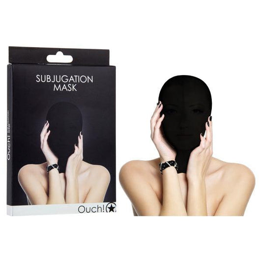 Ouch Subjugation Mask - Black Hood Mask - OU036BLK