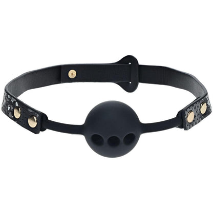 OUCH! Florence Collection - Silicone Ball Gag - Black Breathable Mouth Restraint - OU1003BLK