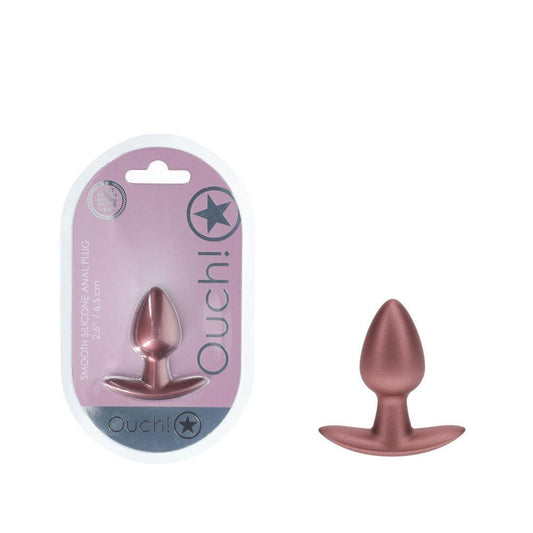 OUCH! Anal Plug - Small - Rose Gold - Rose Gold 6.5 cm Small Butt Plug - OU1017ROS